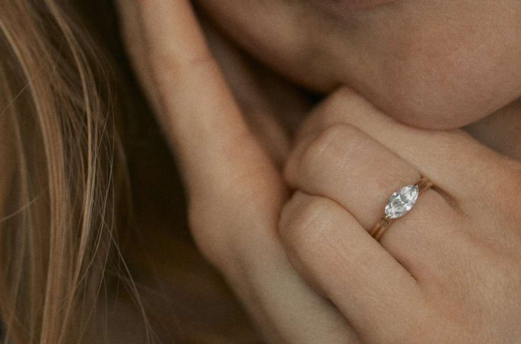 Landscape-shot-of-a-double-band-engagement-ring