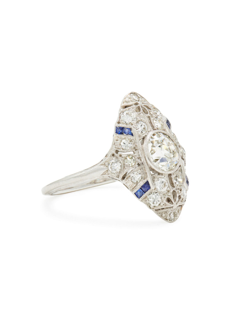 Antique-Old-Mine-Diamond-Five-Stone-Ring.
