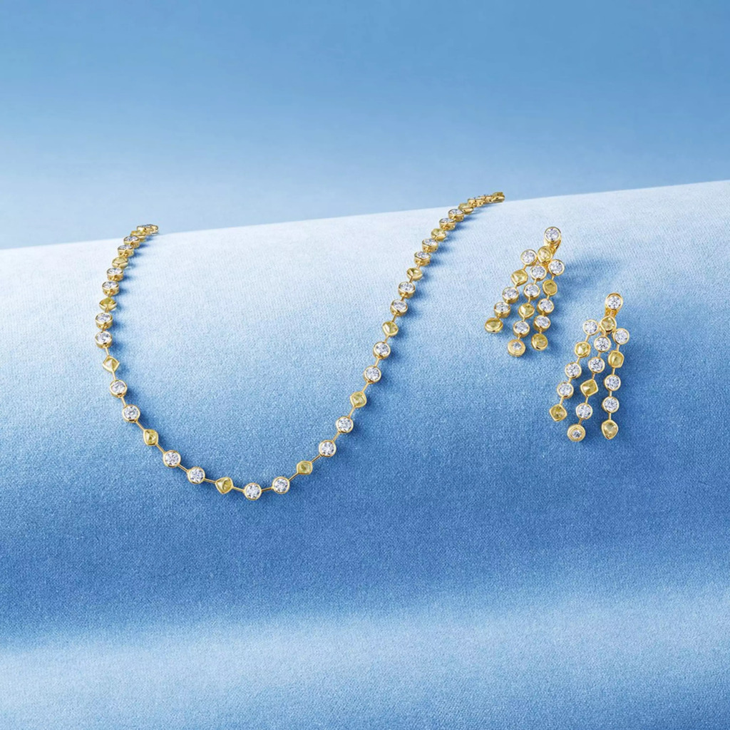 De Beers Talisman Chandelier 鑽石頸鍊和耳環